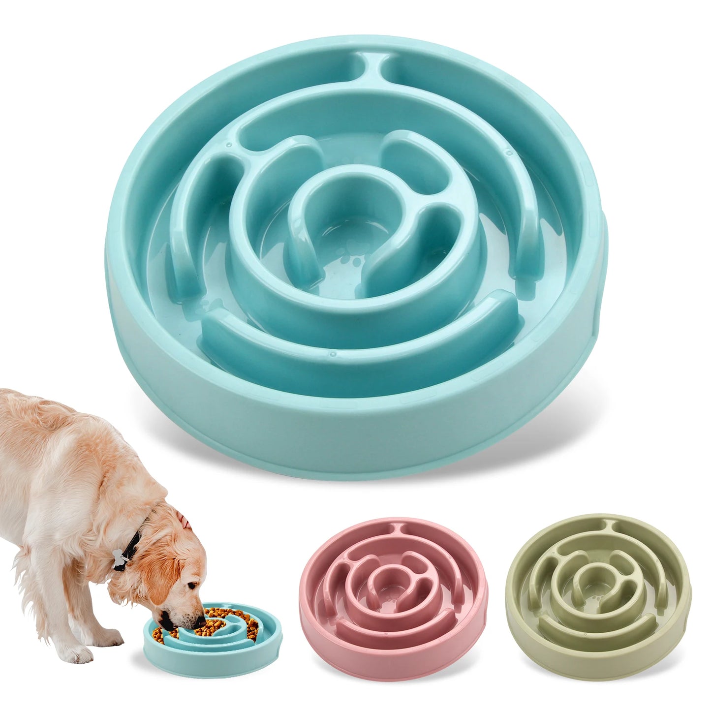 Gamelle anti-glouton labyrinthe pour chien et chat – Antidérapante