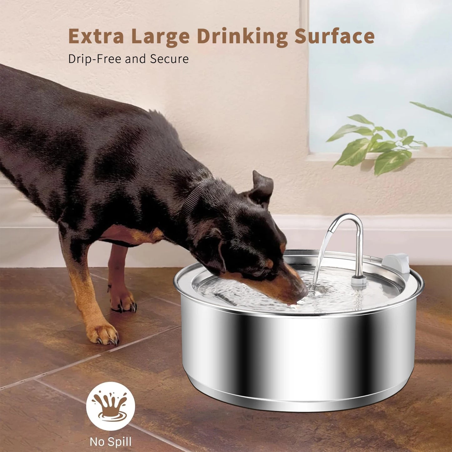 Fontaine à eau automatique en acier inoxydable pour chat et chien – Distributeur intelligent