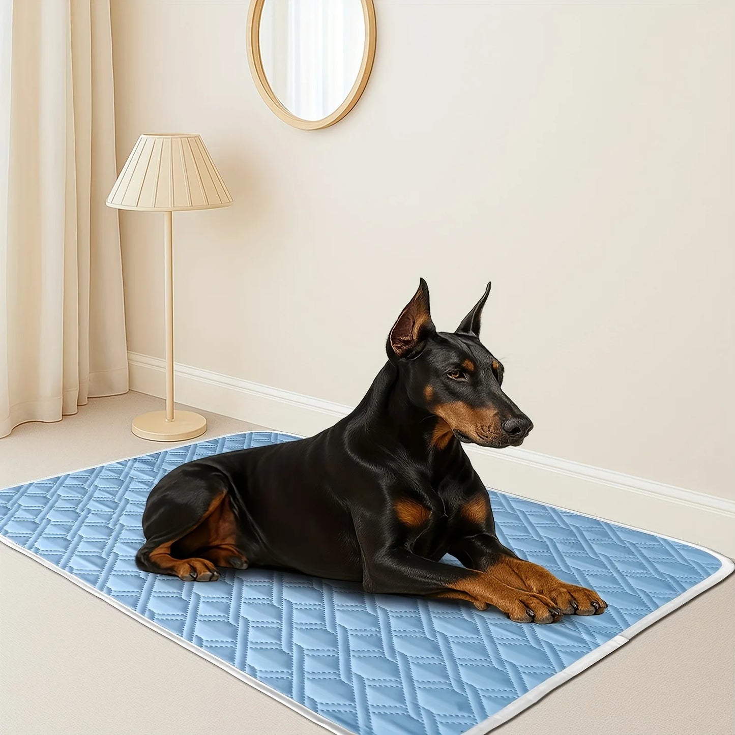 Tapis rafraîchissant lavable en soie de glace pour chien et chat — couverture respirante été