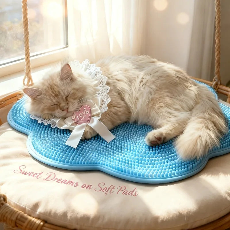 2-in-1 Cat Grooming Cushion Brush Bed Mat Pet Sleeping Mat Kitten Puppy Nest Pet Cushion Cat Accessories
