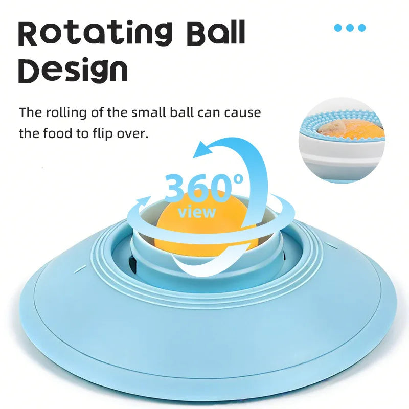 Lick Mat with Rotating Ball for Dogs – Anti-Boredom, Small and Medium Dogs