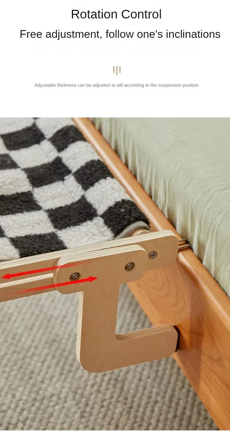 Window Mounted Cat Hammock Solid Wood Hanging Bed Sunbathing Nest for Cats Winter Pet Supplies Space Saving Indoor Furniture