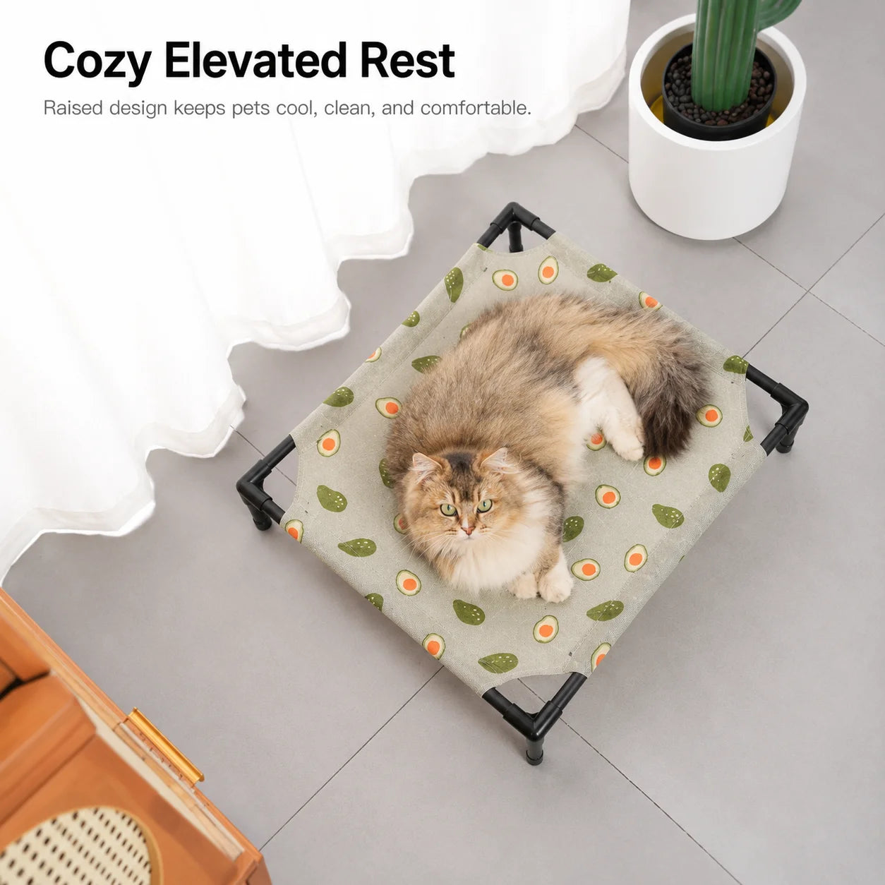 Pet Camping Bed Elevated Bed for Dogs Folding Puppy Camping Bed Cat House Portable Removable Washable Puppy Beds Dog Hammock