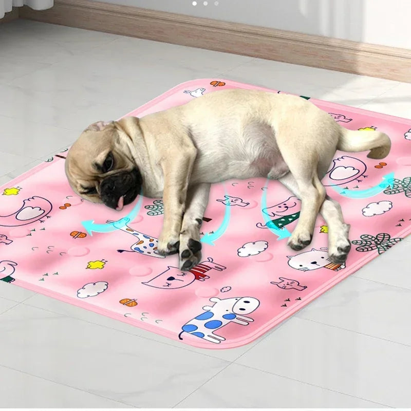 Tapis rafraîchissant réutilisable pour chien et chat — couverture glace durable canapé été