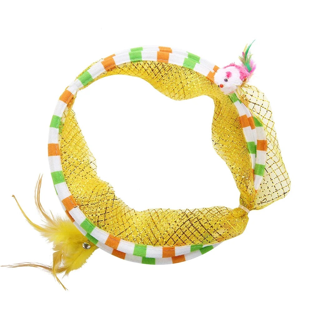 Cat Tunnel Cat Teaser Cat S Tunnel Foldable Cat Tunnel Self Hi Cat Toy with Fake Mouse for Indoor Pet Supplies