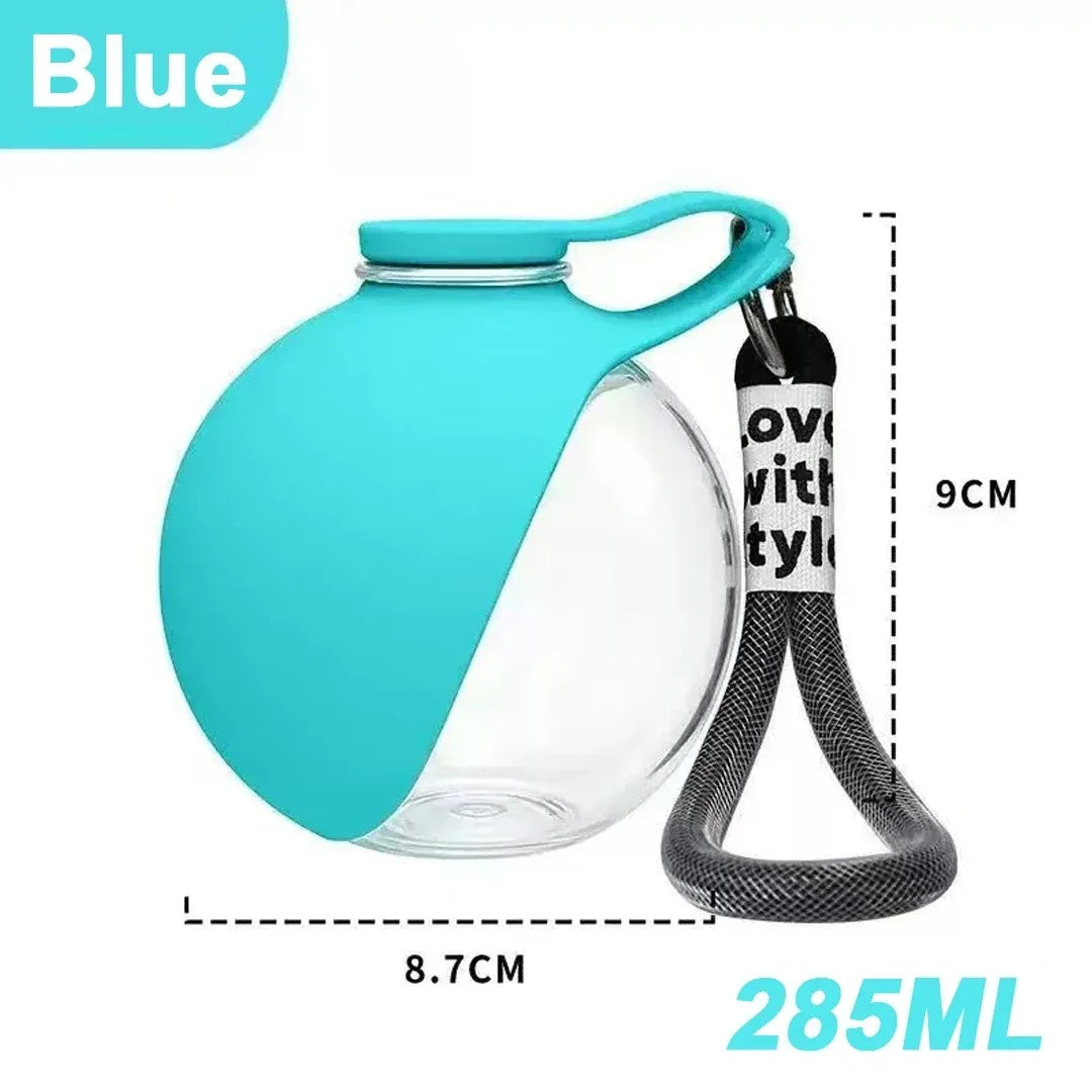 Gourde 2 en 1 portable pour chien avec bol pliable intégré — promenades, randonnées et voyages