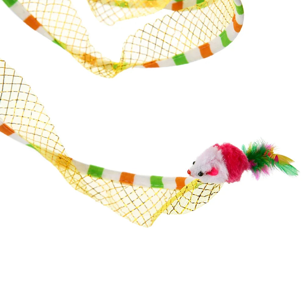 Cat Tunnel Cat Teaser Cat S Tunnel Foldable Cat Tunnel Self Hi Cat Toy with Fake Mouse for Indoor Pet Supplies