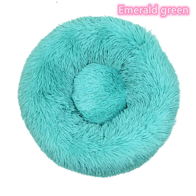 Lit donut super doux lavable pour chat et chien — confort hivernal optimal