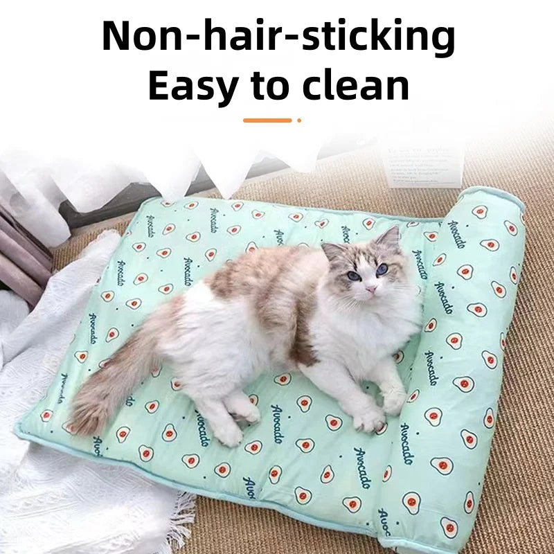 Dog Mat Cooling Summer Pad Mat For Dogs Cat Blanket Sofa Breathable Pet Dog Bed Summer Washable For Small Medium Large Dogs Mat