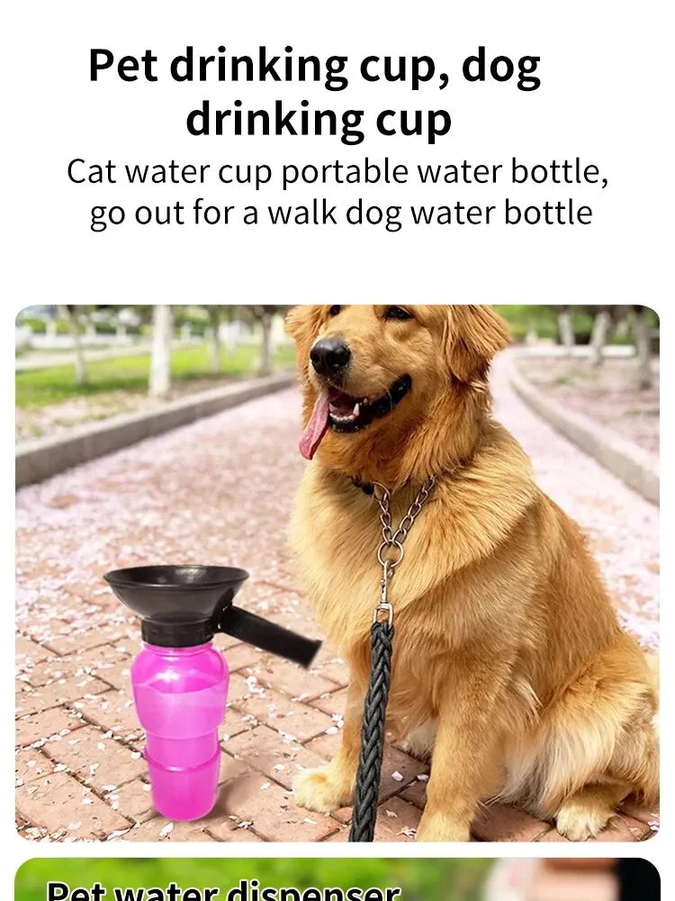 Gourde portable pour chien et chat — tasse d'hydratation pour promenades