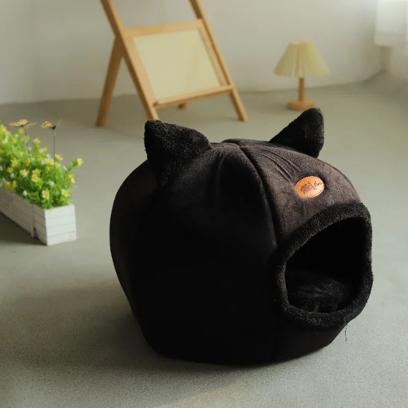 Lit grotte tente cosy pour chat — nid cave chaud pour l'hiver et petit chien