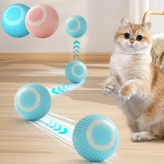 Balle interactive intelligente à roulement automatique pour chat – Balle magique électronique pour chats d'intérieur