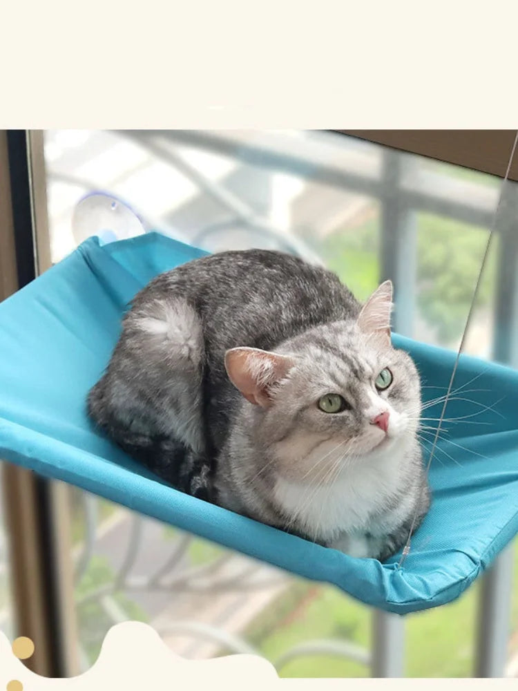 New Pet Cat Hammock Hanging Cat Bed Bearing 20 kg Comfortable Sunny Window Seat Kitten Climbing Frame Pet Supplies