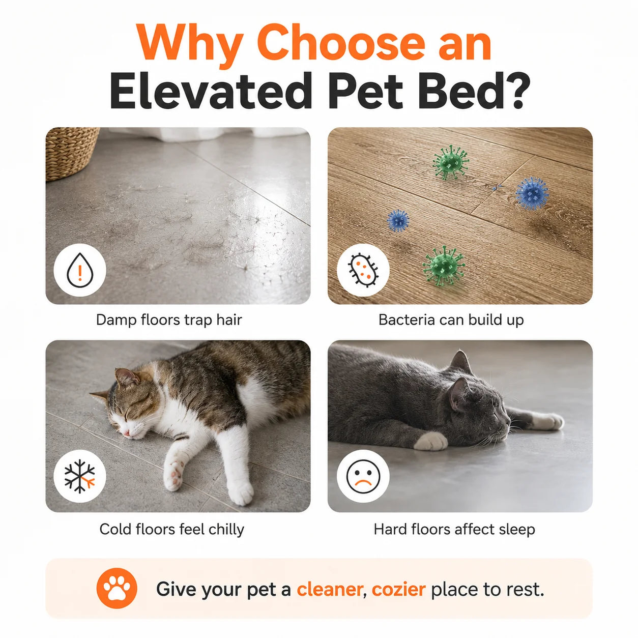 Pet Camping Bed Elevated Bed for Dogs Folding Puppy Camping Bed Cat House Portable Removable Washable Puppy Beds Dog Hammock