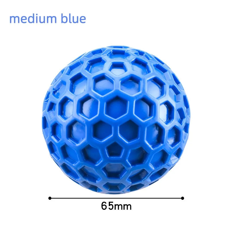 Squeaky Dog Chew Ball Durable TPR Toy For Aggressive Chewers Dental Care Interactive Fetch Pet Toy For Small Medium Large Dogs