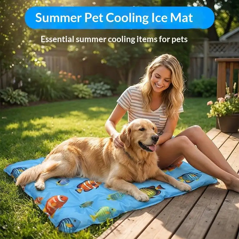 Tapis gel rafraîchissant non toxique auto-refroidissant pour chien et chat — caisse canapé sol
