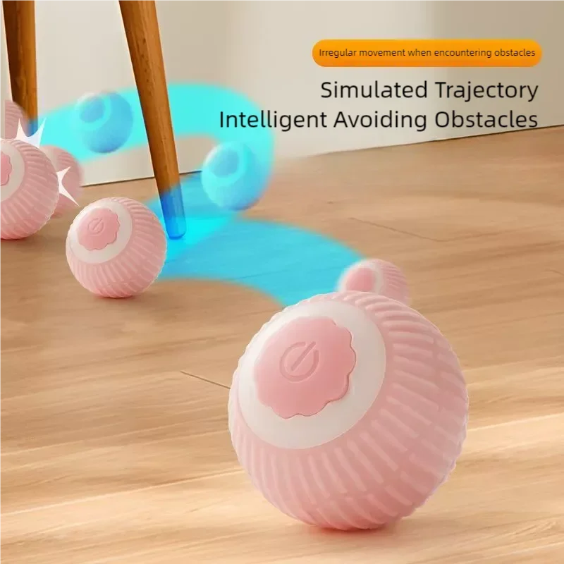 Smart Toy Ball Automatic Rolling Ball Pet Self Amusement Boredom Relief Toy Bite Resistant Electric Interactive Cat Teaser Ball