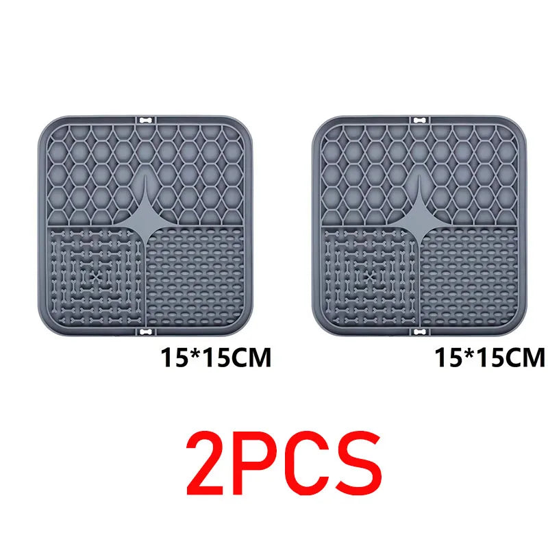 Tapis à lécher pour chien – Surface texturée, alimentation lente