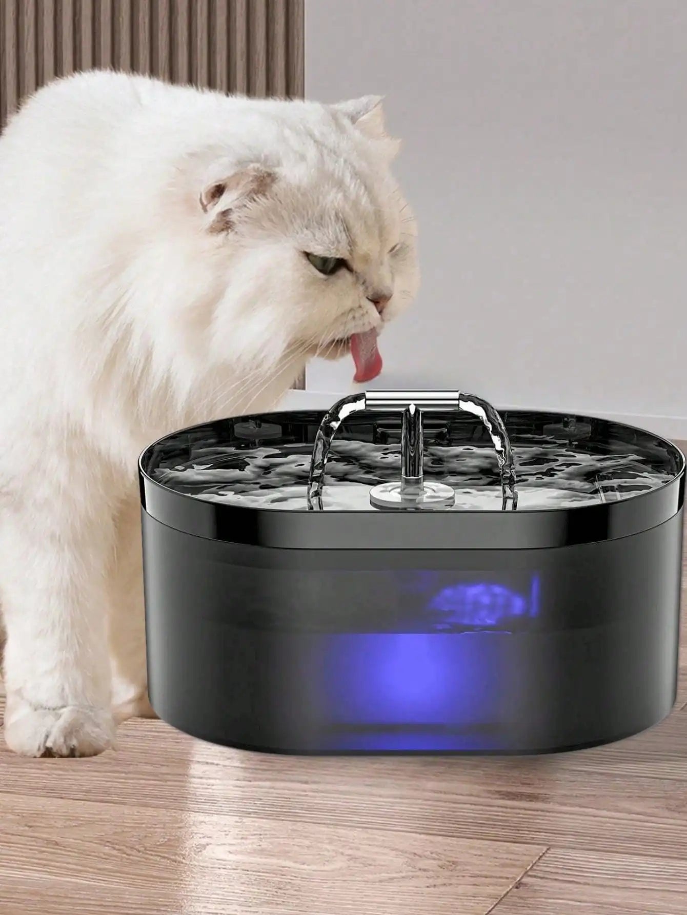 Cat Water Fountain or Filter, 2.2L Automatic Cat Drinking Fountain with Super Silent Pump and Activated Carbon Filter, Cat Fou