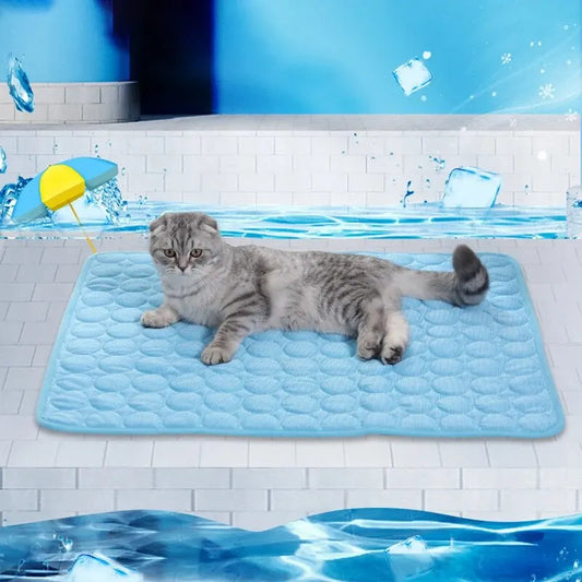 Tapis rafraîchissant canapé nid pour petits chiens et chats — coussin glace durable été