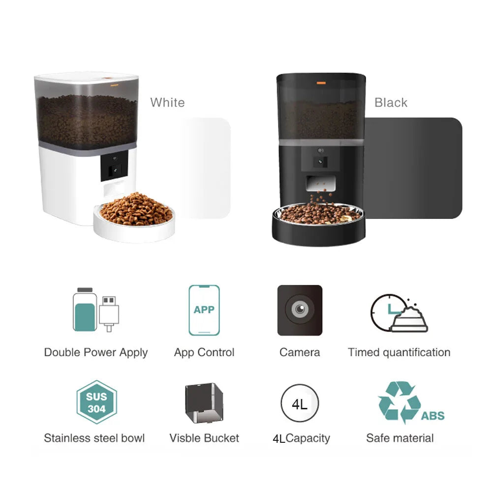 Double Meal Automatic Cat Feeder, Cat Feeder With Video, Tuya WIFI Automatic Dog Feeder, Programmable Pet Feeder, Multiple Models