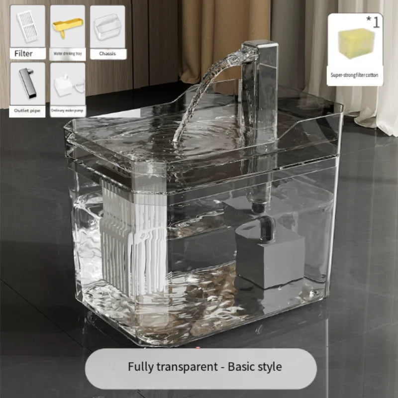 Automatic 1.5 L USB Pet Water Fountain for Cats and Small Dogs – Filtered, Silent
