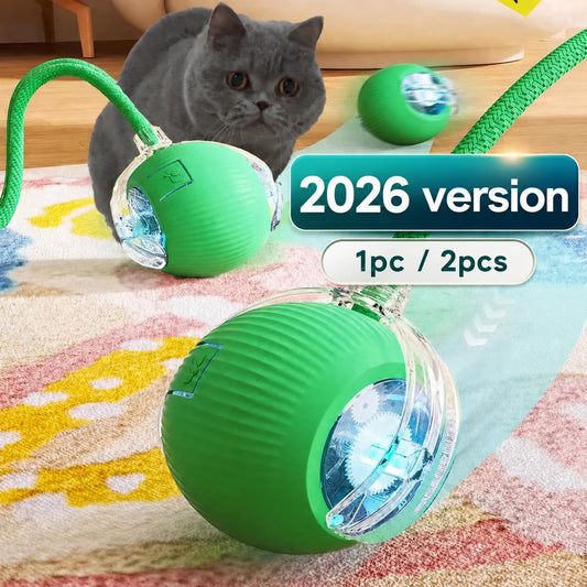 Balle interactive rechargeable à roulement automatique pour chat – Jouet intelligent pour chatons