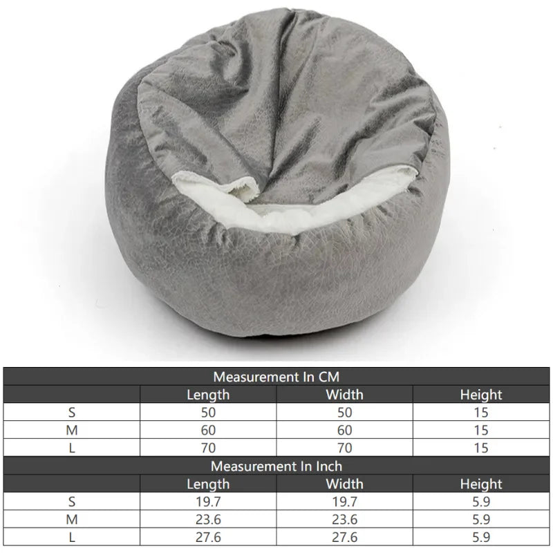Lit orthopédique avec couverture à capuche pour chien et chat — chaud, imperméable et lavable