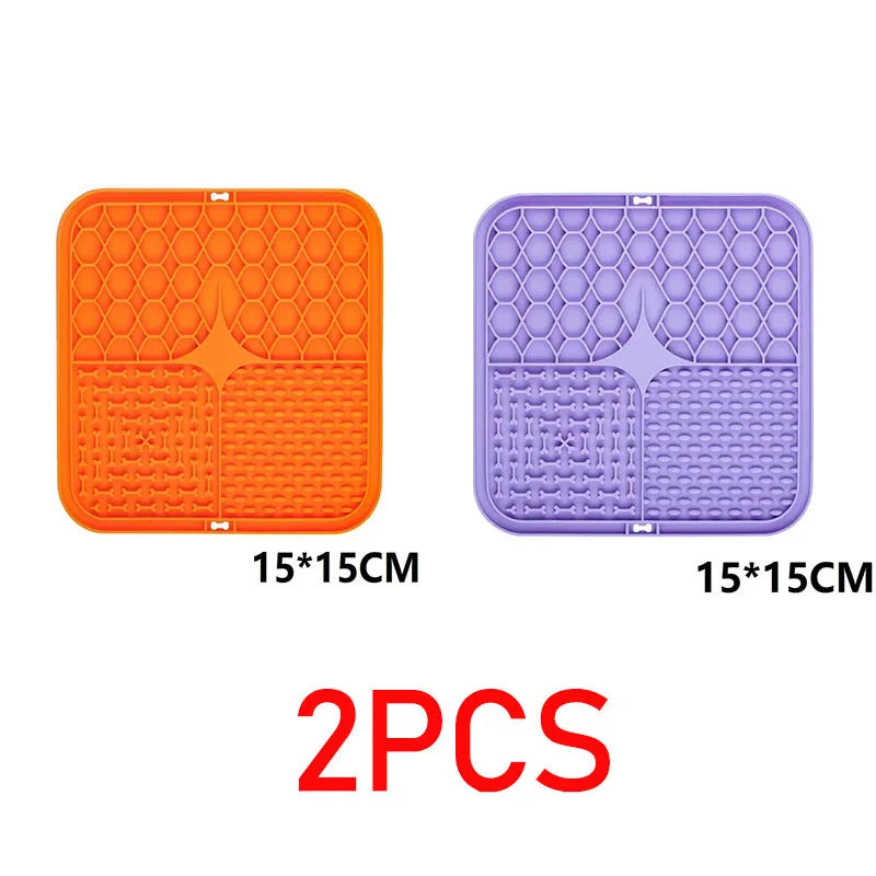 Tapis à lécher pour chien – Surface texturée, alimentation lente