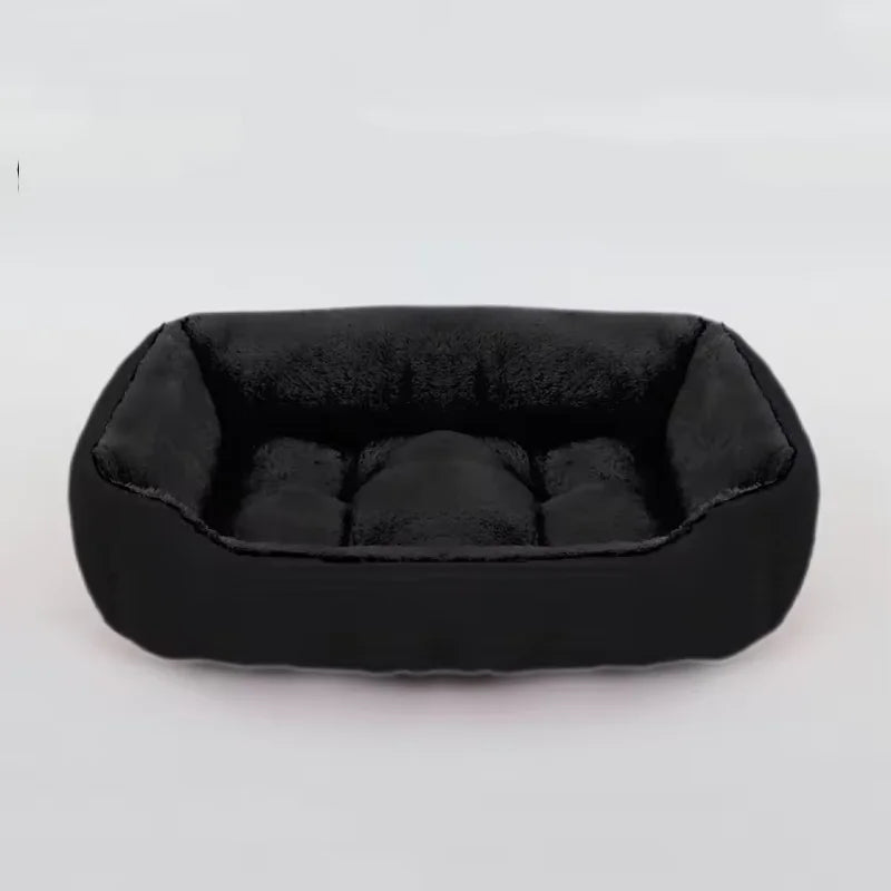 Lit canapé carré en peluche apaisant pour petits et moyens chiens et chats