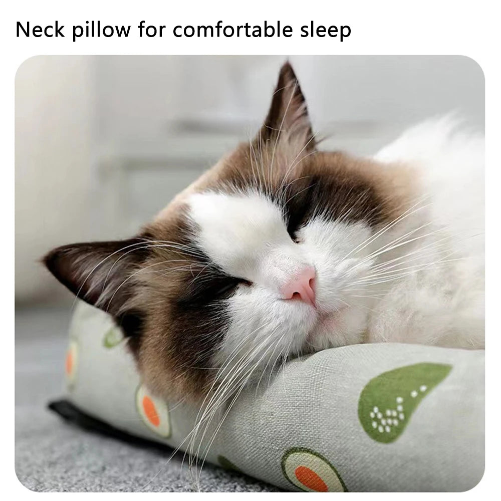 Tapis en rotin rafraîchissant pour chat et petit chien — coussin été antidérapant