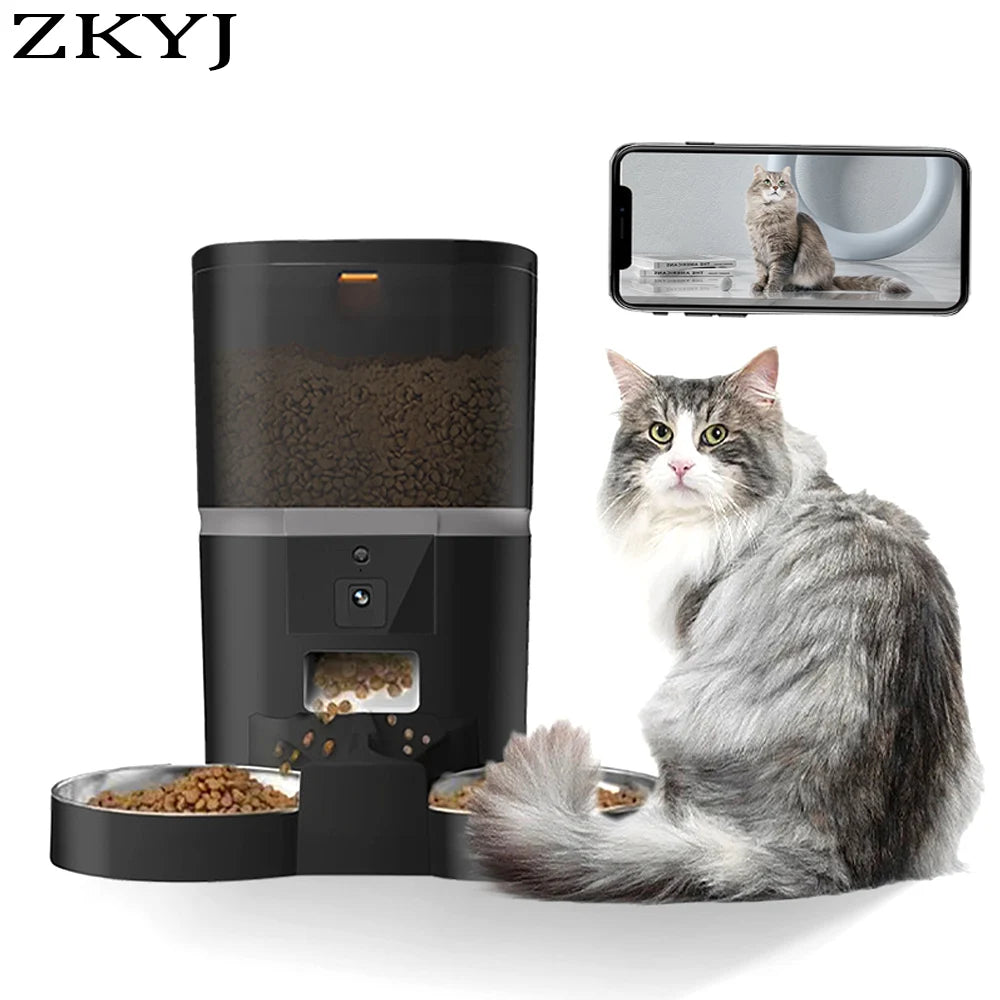 Double Meal Automatic Cat Feeder, Cat Feeder With Video, Tuya WIFI Automatic Dog Feeder, Programmable Pet Feeder, Multiple Models