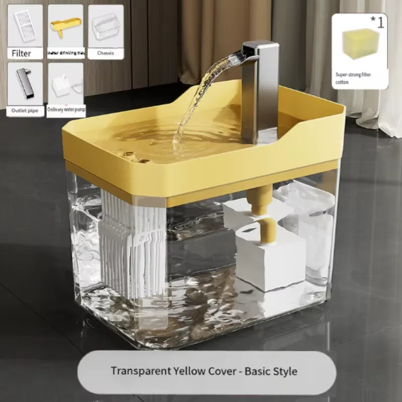 Automatic 1.5 L USB Pet Water Fountain for Cats and Small Dogs – Filtered, Silent