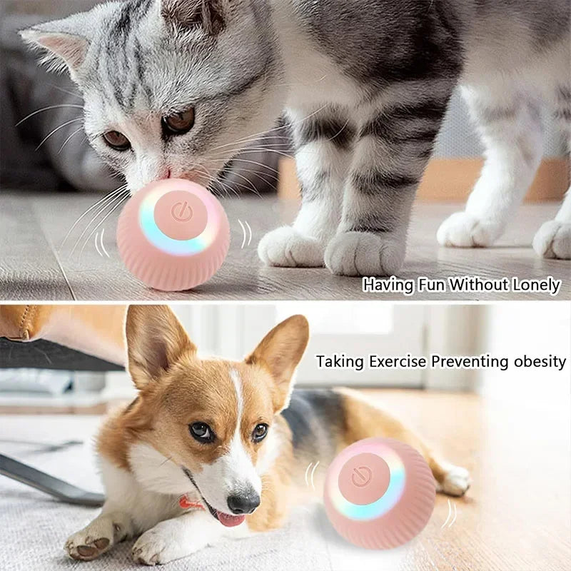 Smart Cat Toy Automatic Rolling Ball Electric Cats Toys Interactive for Pet Training Self-moving Kitten Toys for Indoor Playing