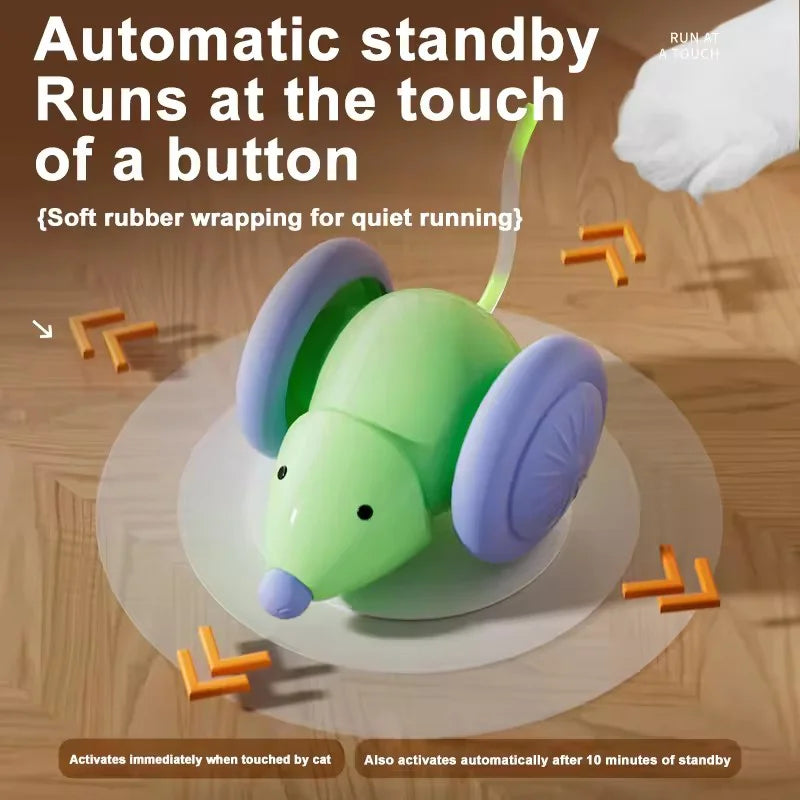 Interactive Electric Mouse Cat Toy Automatic Self Entertaining Boredom Relief Pet Toy For Indoor Cats Chasing Hunting Teaser