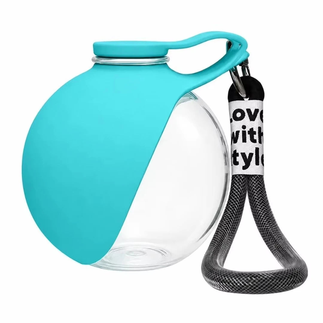 Gourde 2 en 1 portable pour chien avec bol pliable intégré — promenades, randonnées et voyages