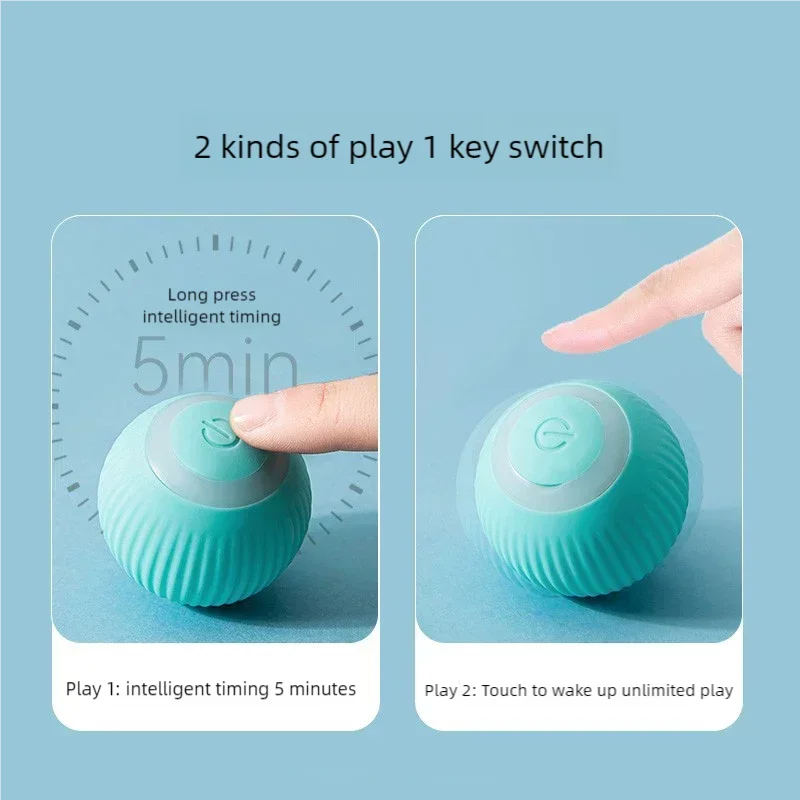 Smart Toy Ball Automatic Rolling Ball Pet Self Amusement Boredom Relief Toy Bite Resistant Electric Interactive Cat Teaser Ball