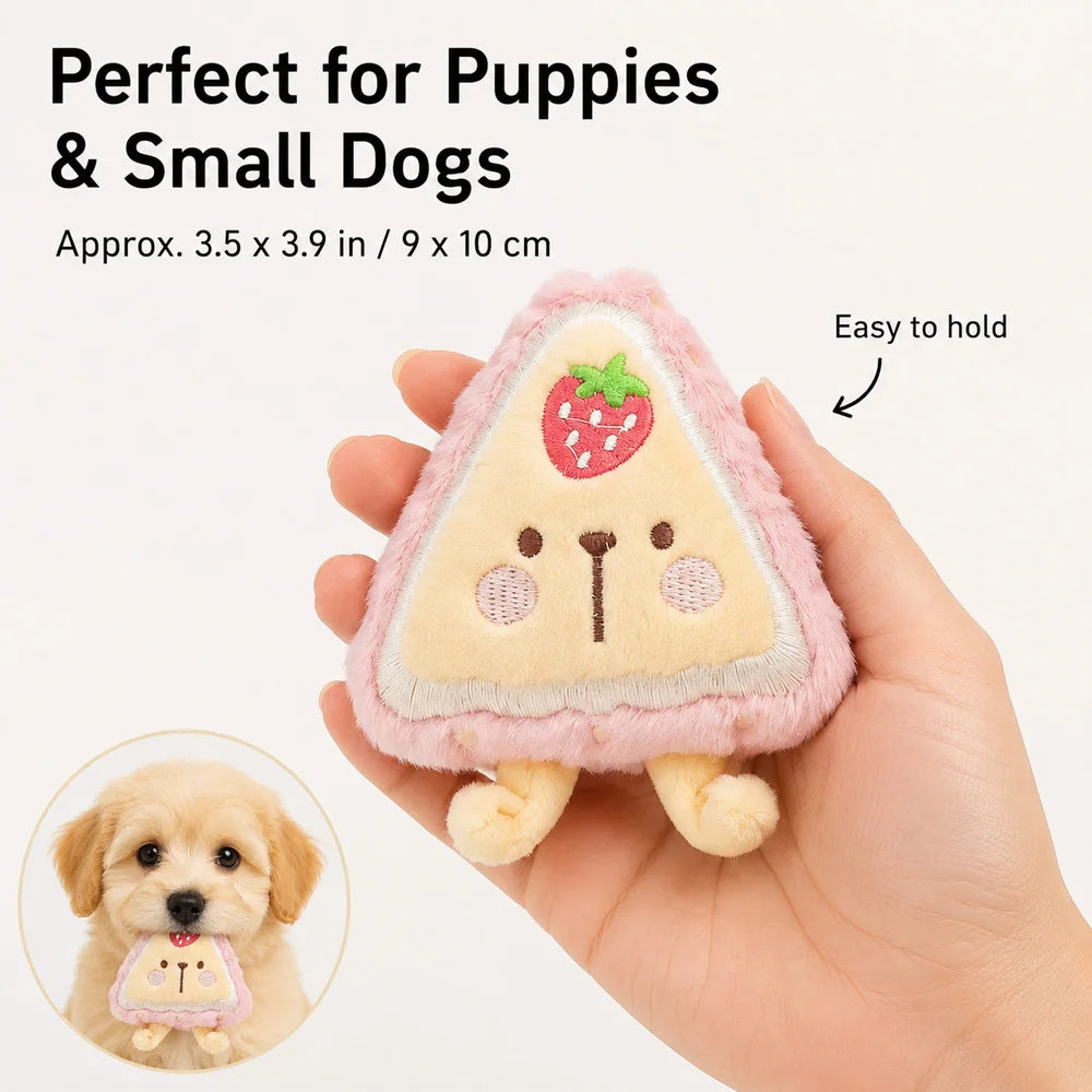 Squeaky Plush Dog Toys Cute Food Shape Soft Chew Toys for Small Dogs Puppies Non-Toxic Interactive Pet Toy for Daily Play