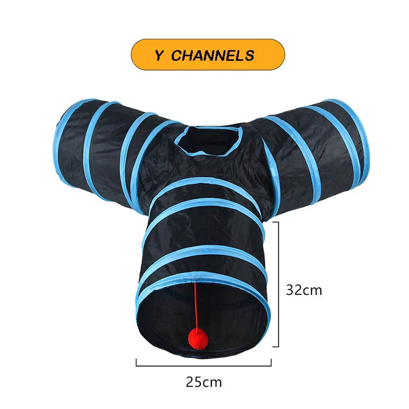 Cat Tunnel  Foldable Cats Tunnel Cat Toy Breathable Drill Barrel for Indoor loud paper Pet Supplies Cat S Y Pass Play Tunnel
