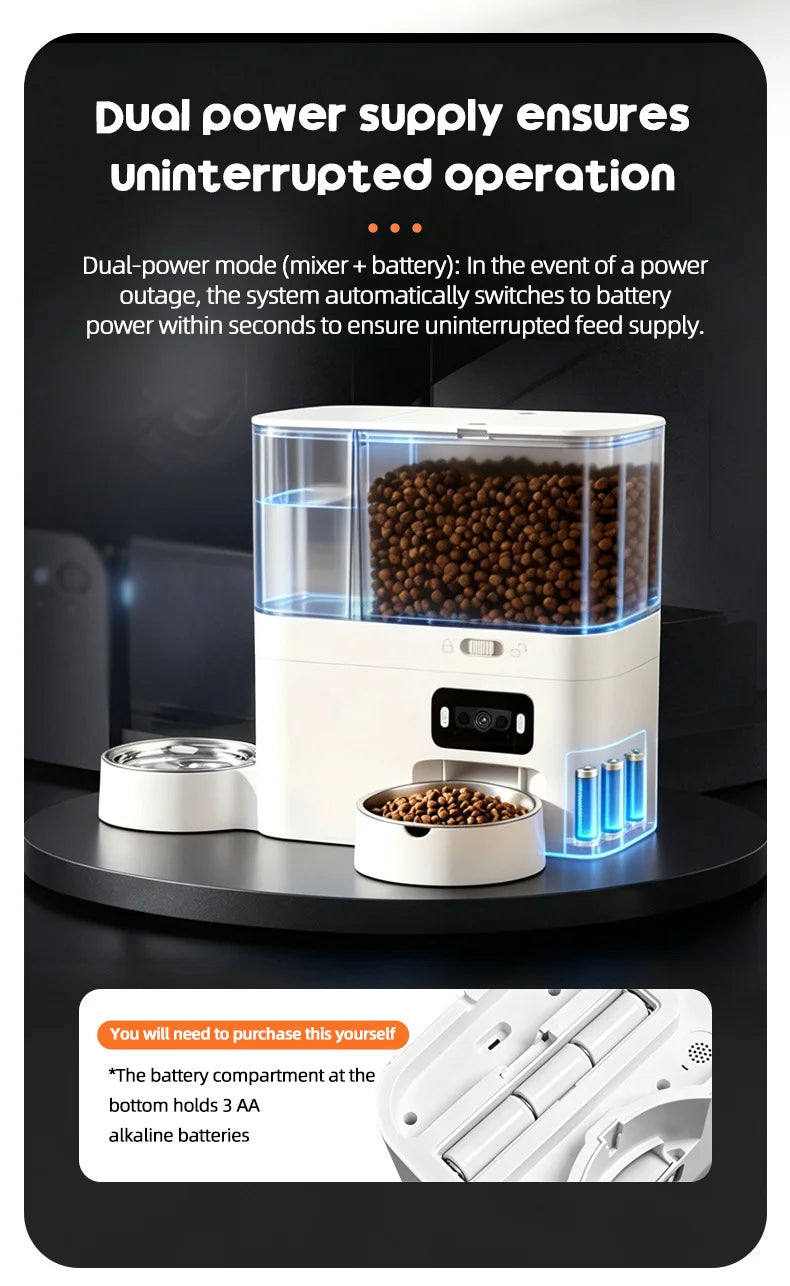 Automatic Camera Automatic Pet Feeder Water Fountain WIFI APP Video Smart Dog 5L Food Dispenser 3L Gravity Water Drinker Bowl