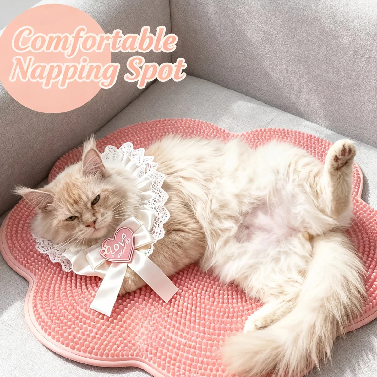 2-in-1 Cat Grooming Cushion Brush Bed Mat Pet Sleeping Mat Kitten Puppy Nest Pet Cushion Cat Accessories