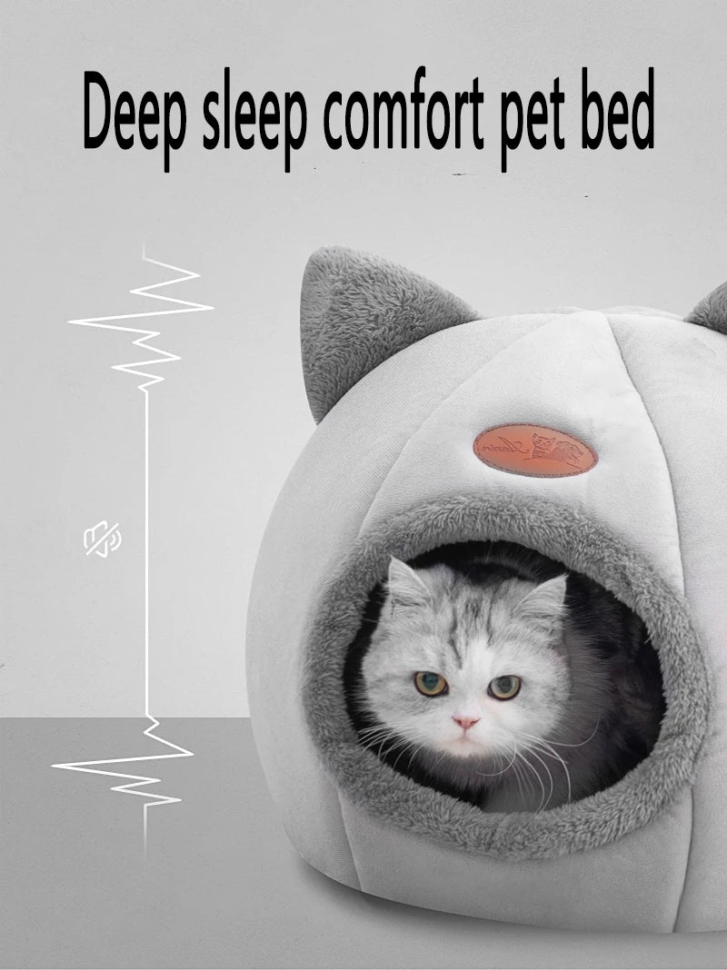Lit grotte tente cosy pour chat — nid cave chaud pour l'hiver et petit chien