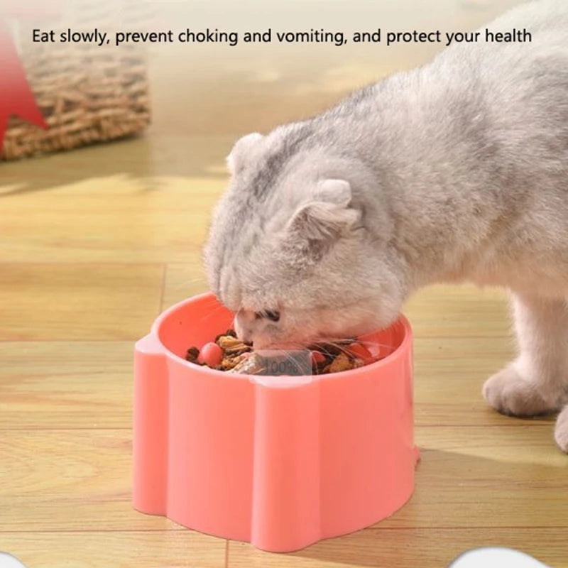 Anti-gobble bowl with neck support for dogs and cats – Food puzzle