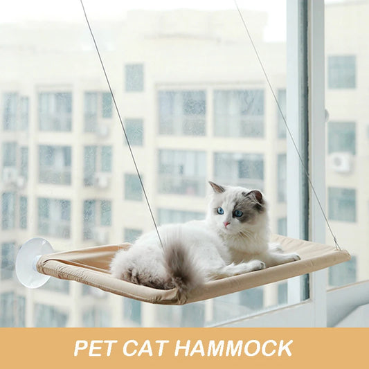 Hamac suspendu aérien pour chat — siège fenêtre ensoleillé capacité 20 kg structure grimpante