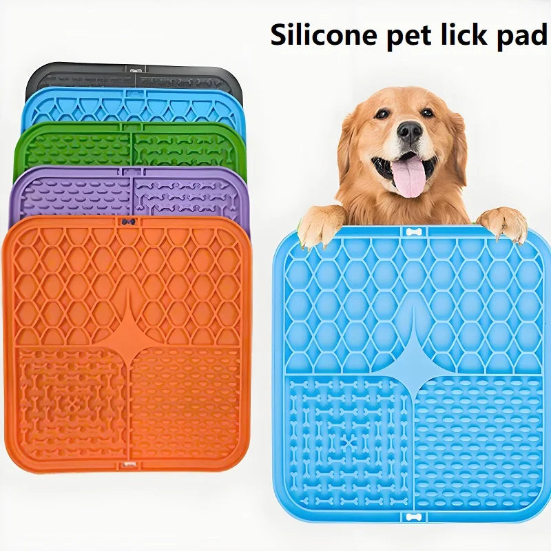Tapis à lécher pour chien – Surface texturée, alimentation lente