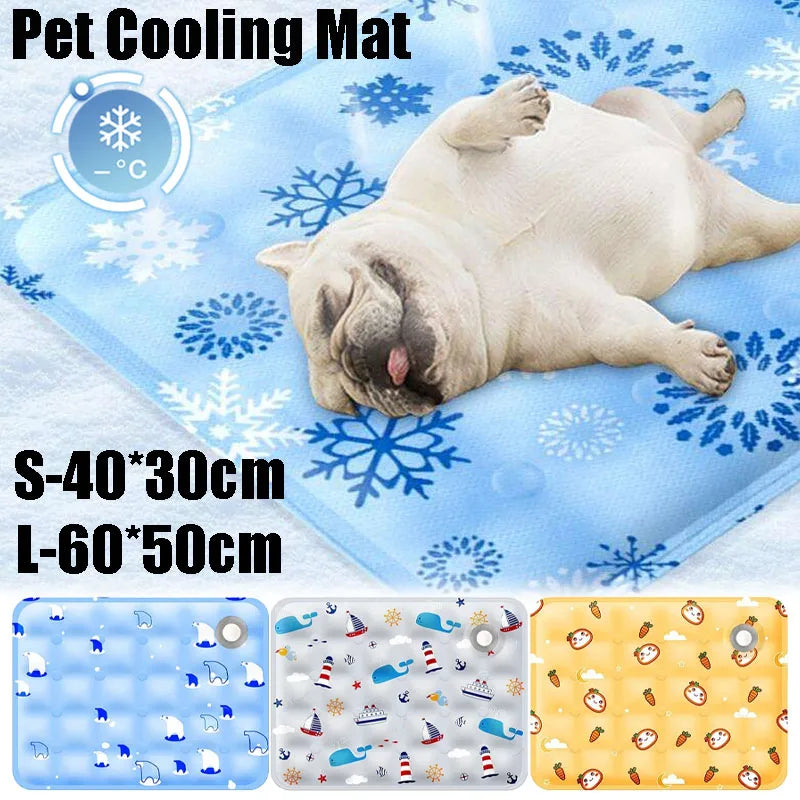 Tapis rafraîchissant réutilisable pour chien et chat — couverture glace durable canapé été