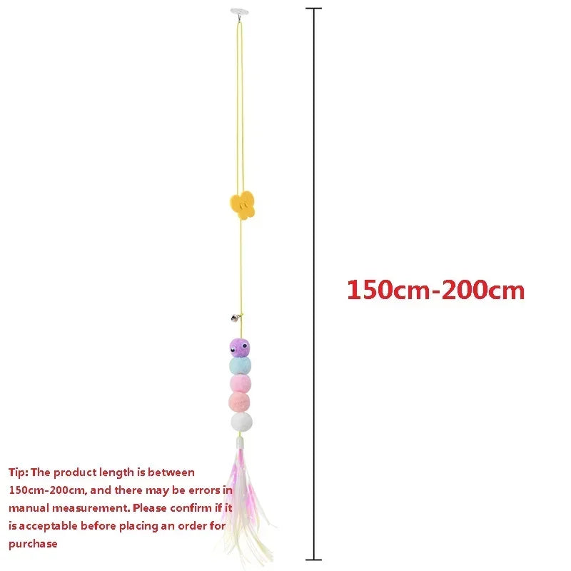 Interactive Cat Hanging Simulation Cat Toy Funny Self-hey Interactive Toy for Kitten Playing Teaser Wand Toy Cat Supplies