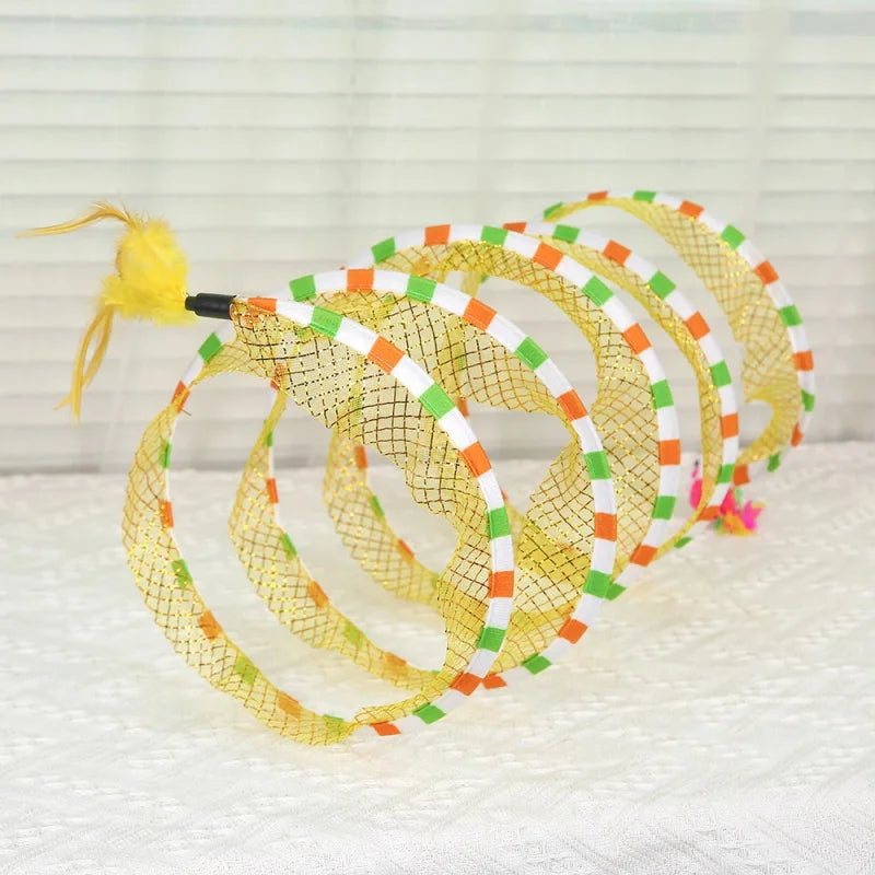 Cat Tunnel Cat Teaser Cat S Tunnel Foldable Cat Tunnel Self Hi Cat Toy with Fake Mouse for Indoor Pet Supplies