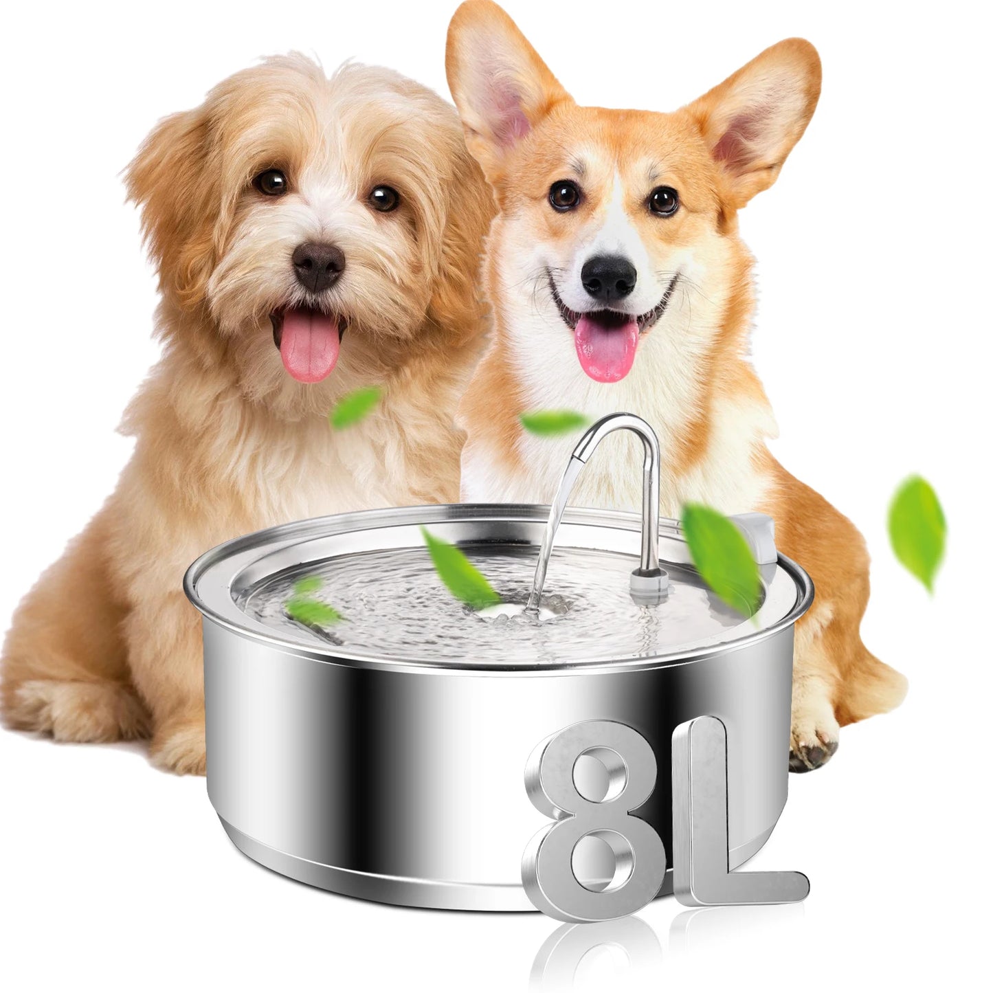 Fontaine à eau automatique en acier inoxydable pour chat et chien – Distributeur intelligent