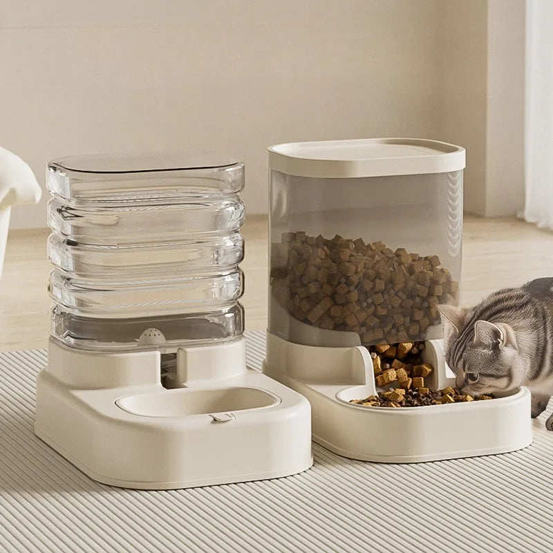 Gravity Pet Feeder and Water Dispenser Set Automatic Dog Feeder and Dog Water Dispenser for Dogs, Cats, Pets, Animals, Large Capaci